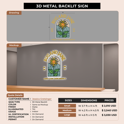 Business signage for Jessica Gretsinger