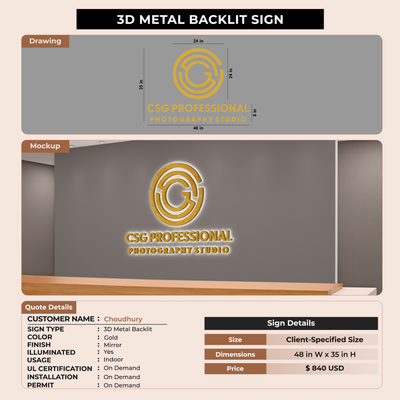 Business signage for Choudhury Gani