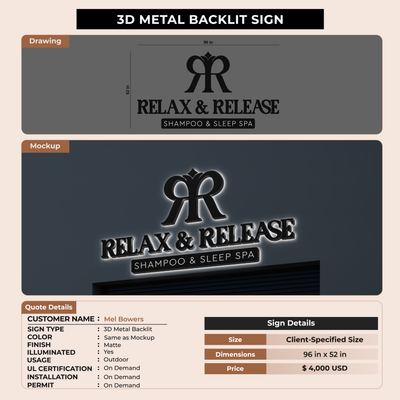 Business signage for Mel Bowers