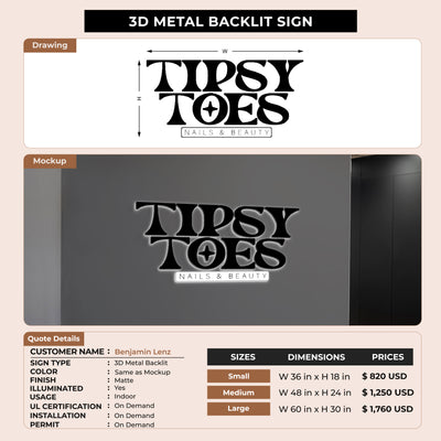 Business Signage for Benjamin Lenz
