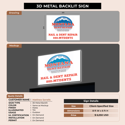 Business signage for Matthew Sorrells
