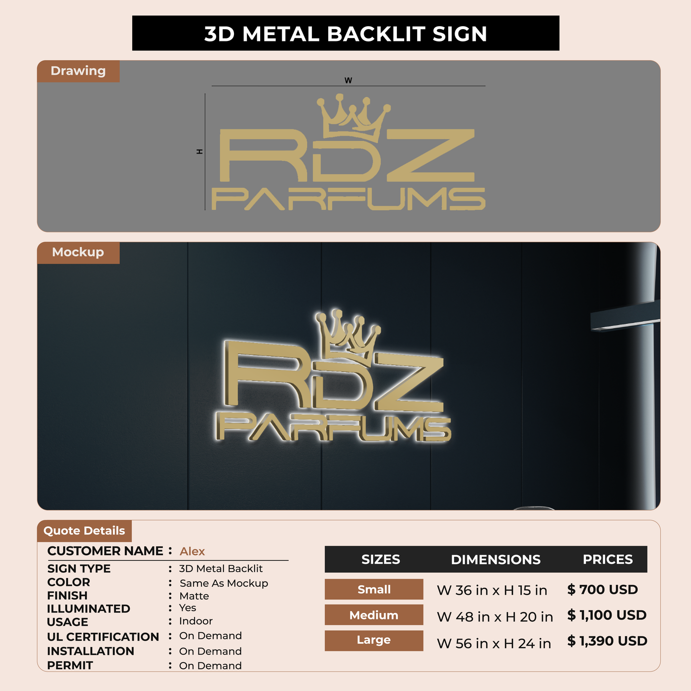 Business Signage for Alex