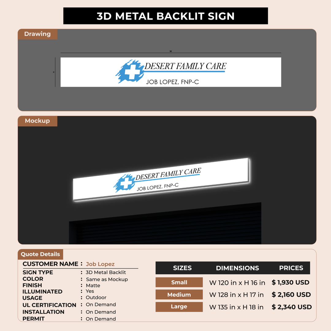 Business Signage for Job Lopez
