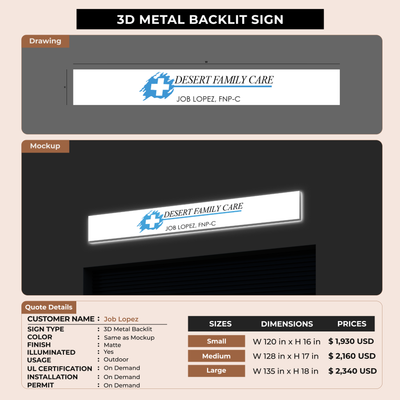 Business Signage for Job Lopez