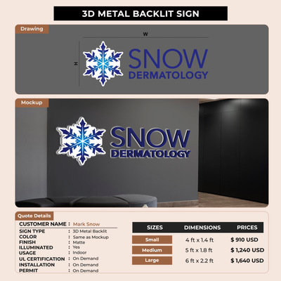 Business signage for Mark Snow