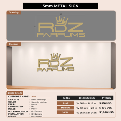Business Signage for Alex