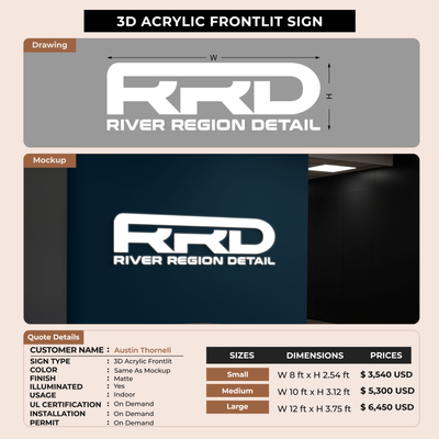 Business Signage for Austin Thornell