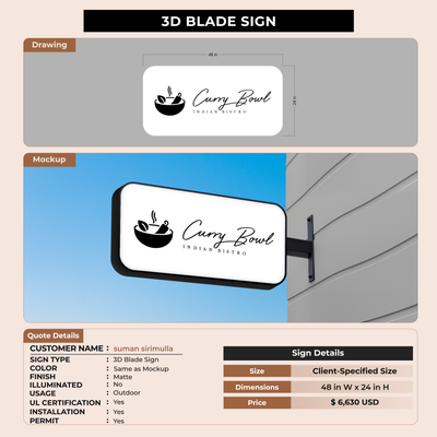3D Blade Sign for suman sirimulla