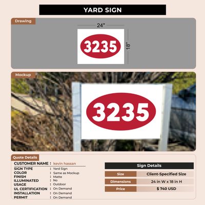 Yard Sign For kevin hassan