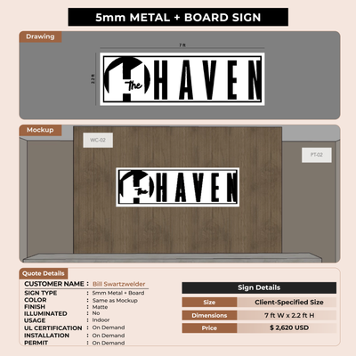 Custom Metal Signs for Bill Swartzwelder