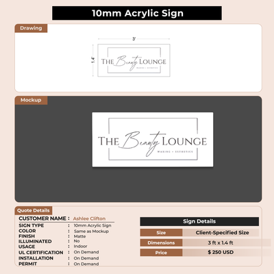 Custom Signs For Ashlee Clifton