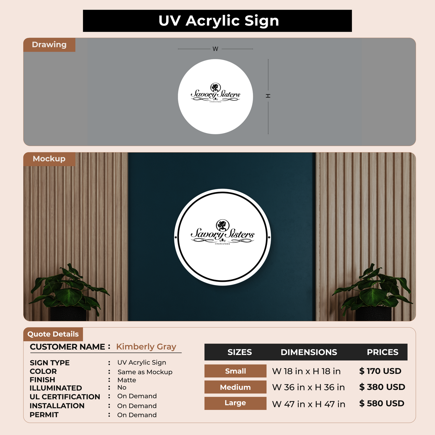 Custom Signs ffor Kimberly Gray