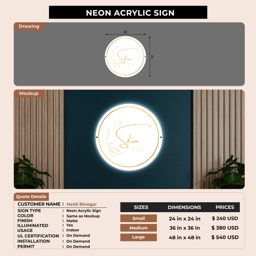 Business signage for Heidi Binegar