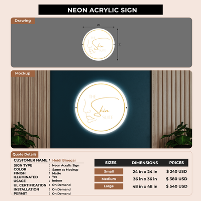 Business signage for Heidi Binegar