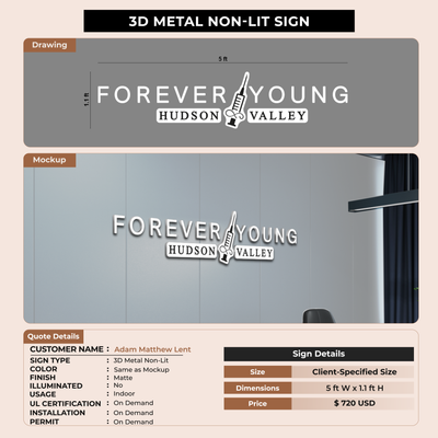 Business signage for Adam Matthew Lent