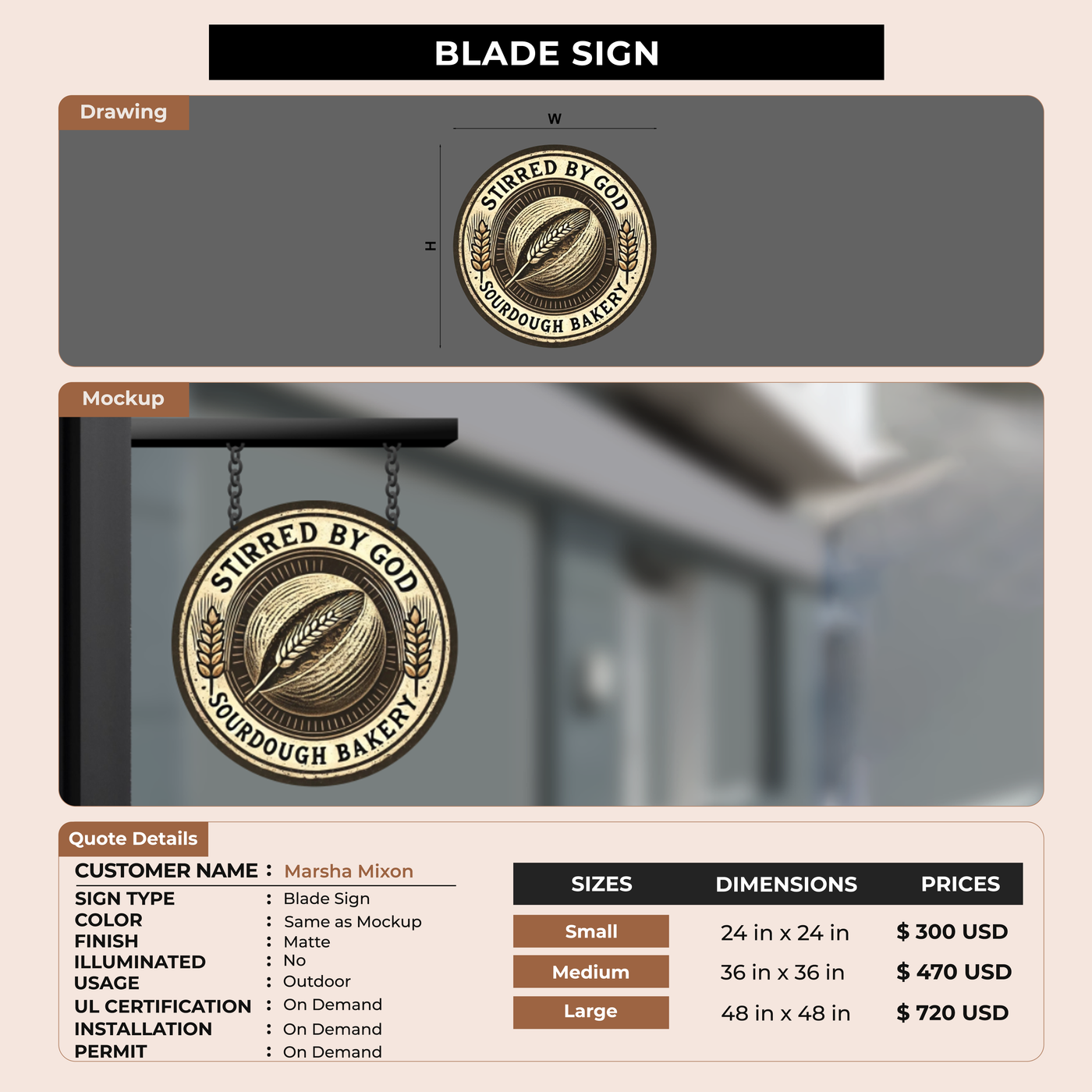 2d blade sign for Marsha Mixon