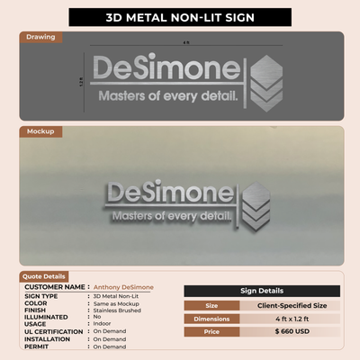 3D Metal Non-lit for Anthony DeSimone