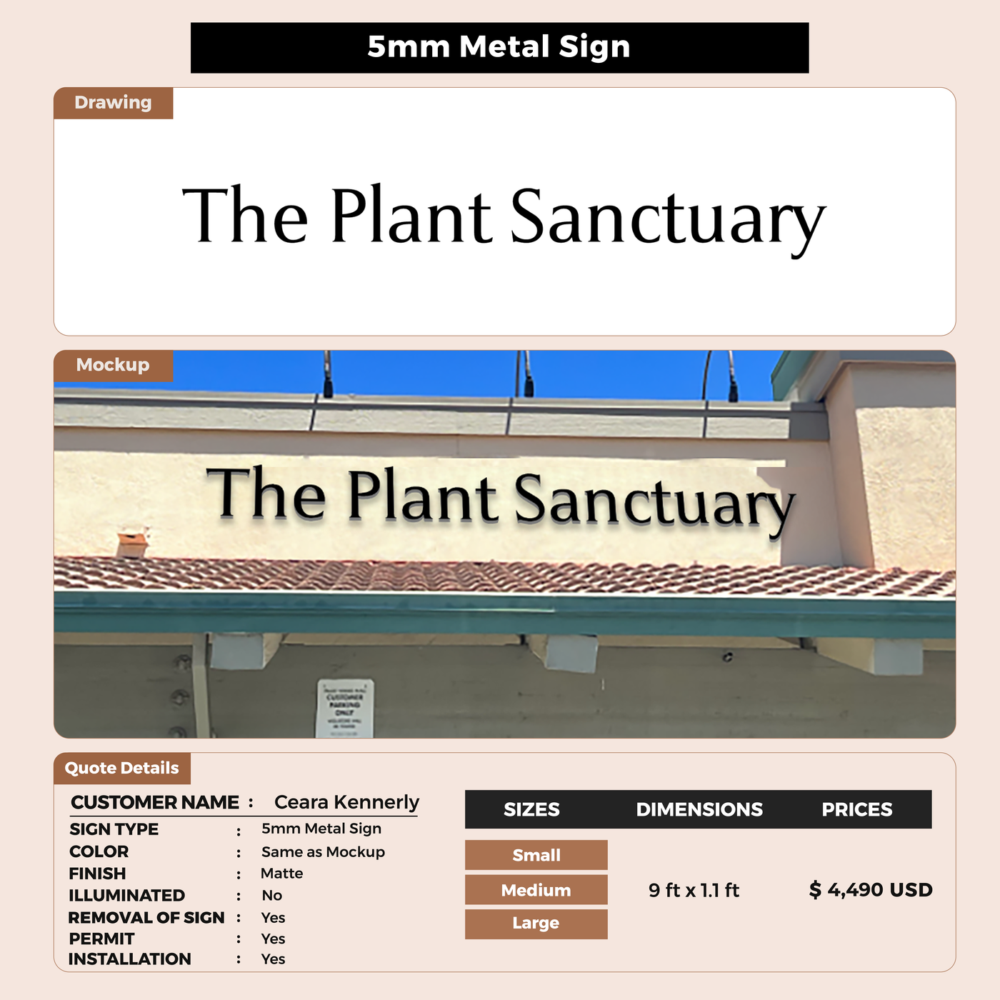 Custom Signs For Ceara Kennerly
