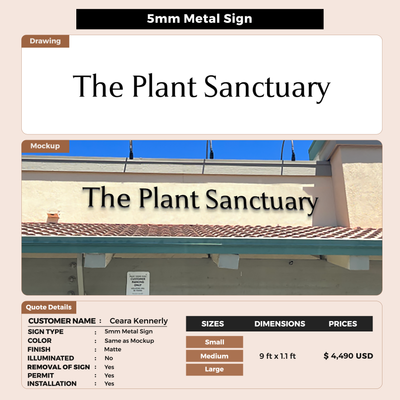 Custom Signs For Ceara Kennerly