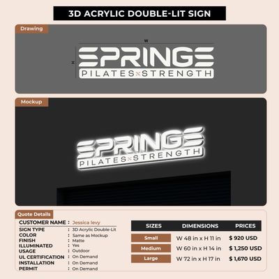 Business Signage for Jessica levy