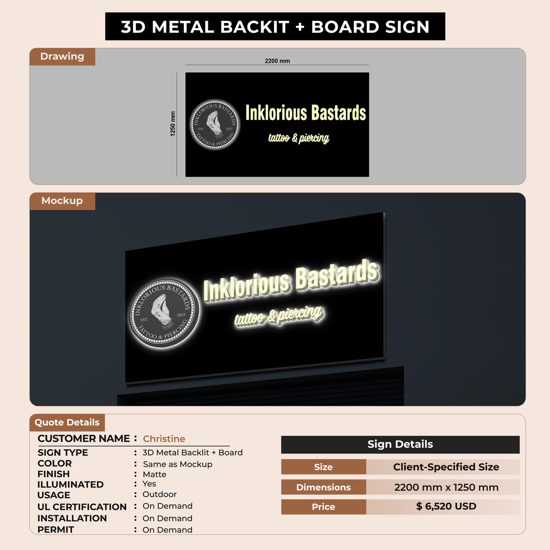 3d signs for Christine