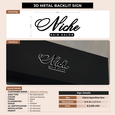 Custom Signs For Rebekah Williams