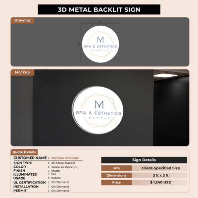 Business signage for Melissa Isaacson