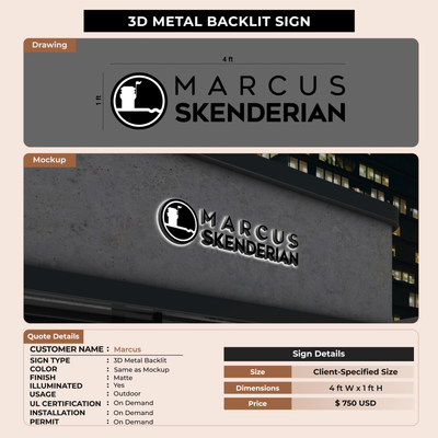 Custom Signs For Marcus