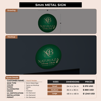 5mm metal Signs For Hardi Reider