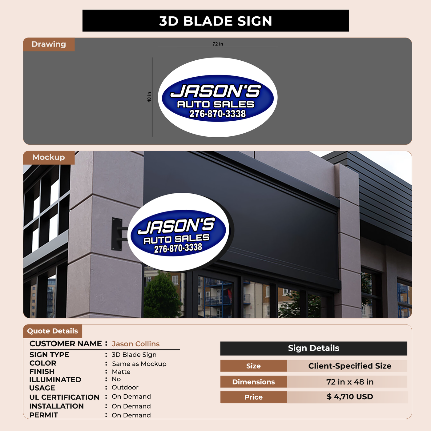 3d blade sign for Jason Collins