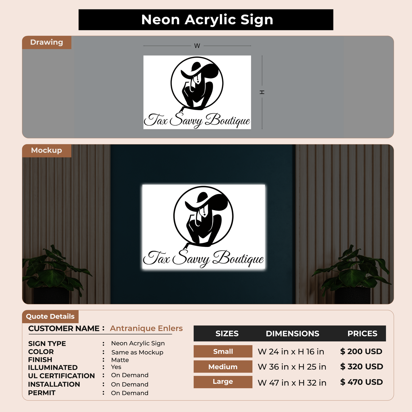 Custom Sign For Antranique Enlers