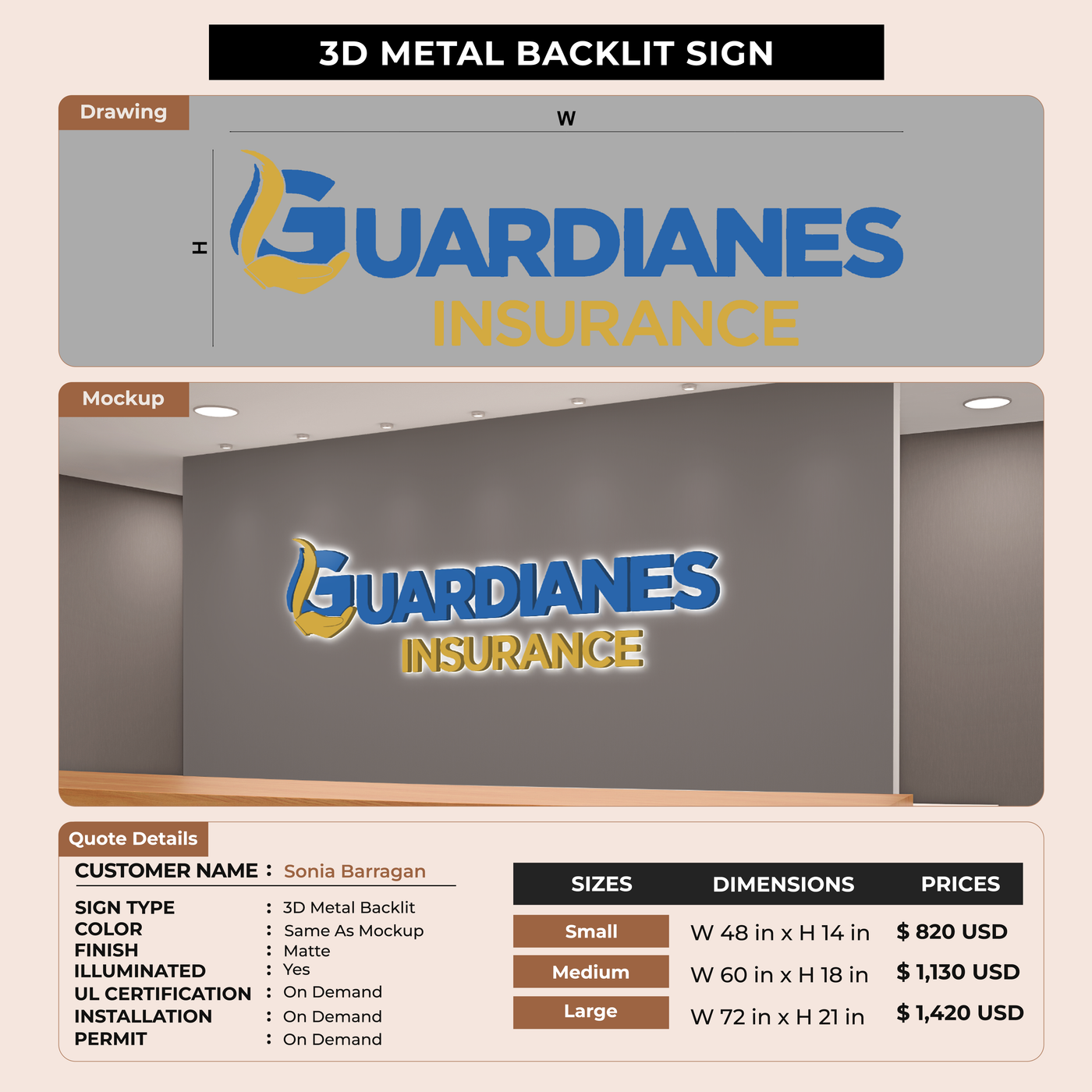 Custom Signs for Sonia Barragan