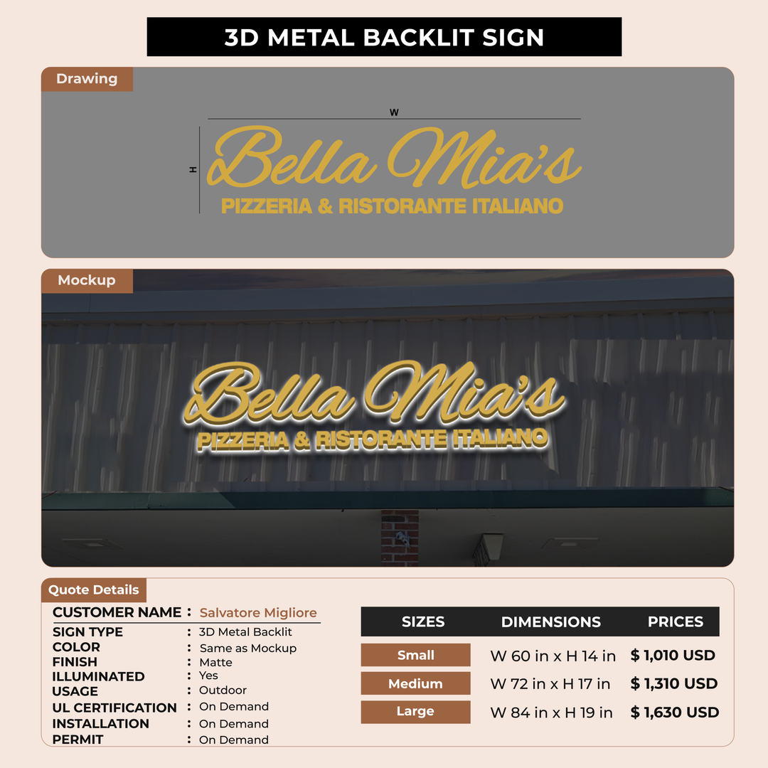 Business Signage for Salvatore Migliore
