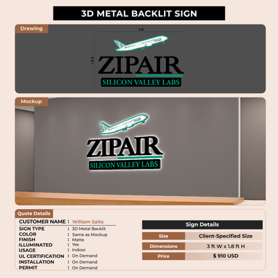 Custom Signs for William Saito