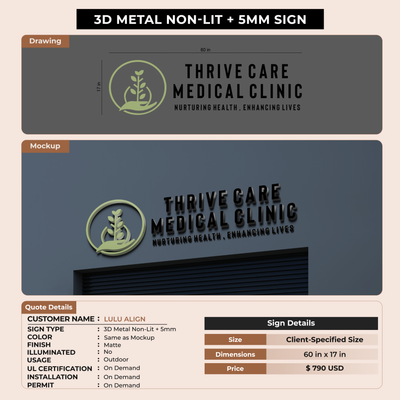 Business signage for LULU ALIGN