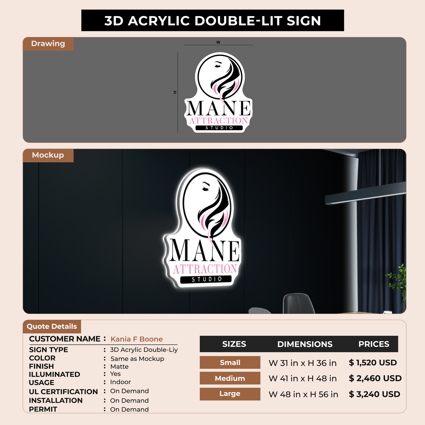 Business Signage for Kania F Boone