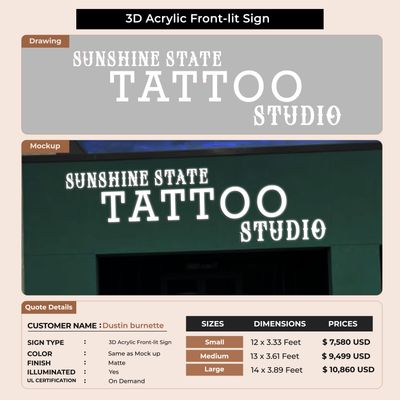 Custom Signs For Dustin burnette