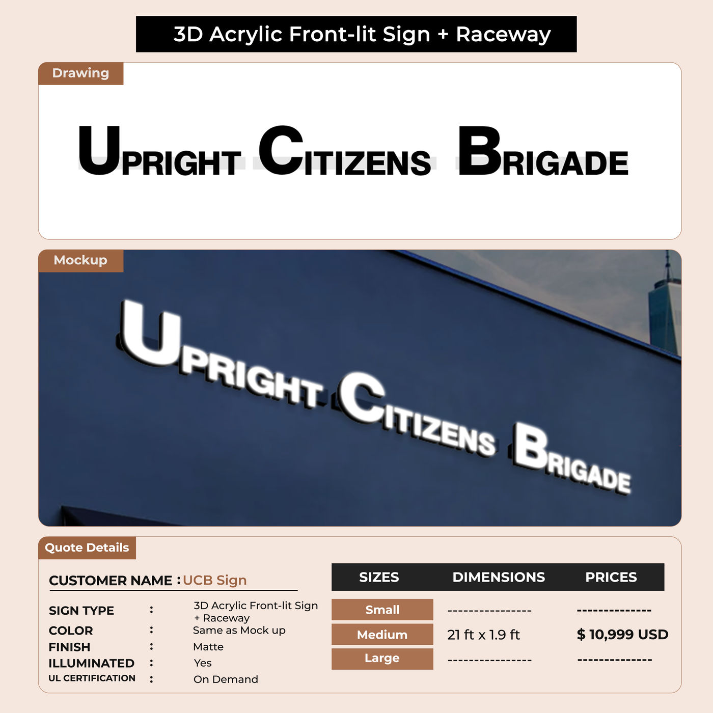 Custom Signs For UCB Sign