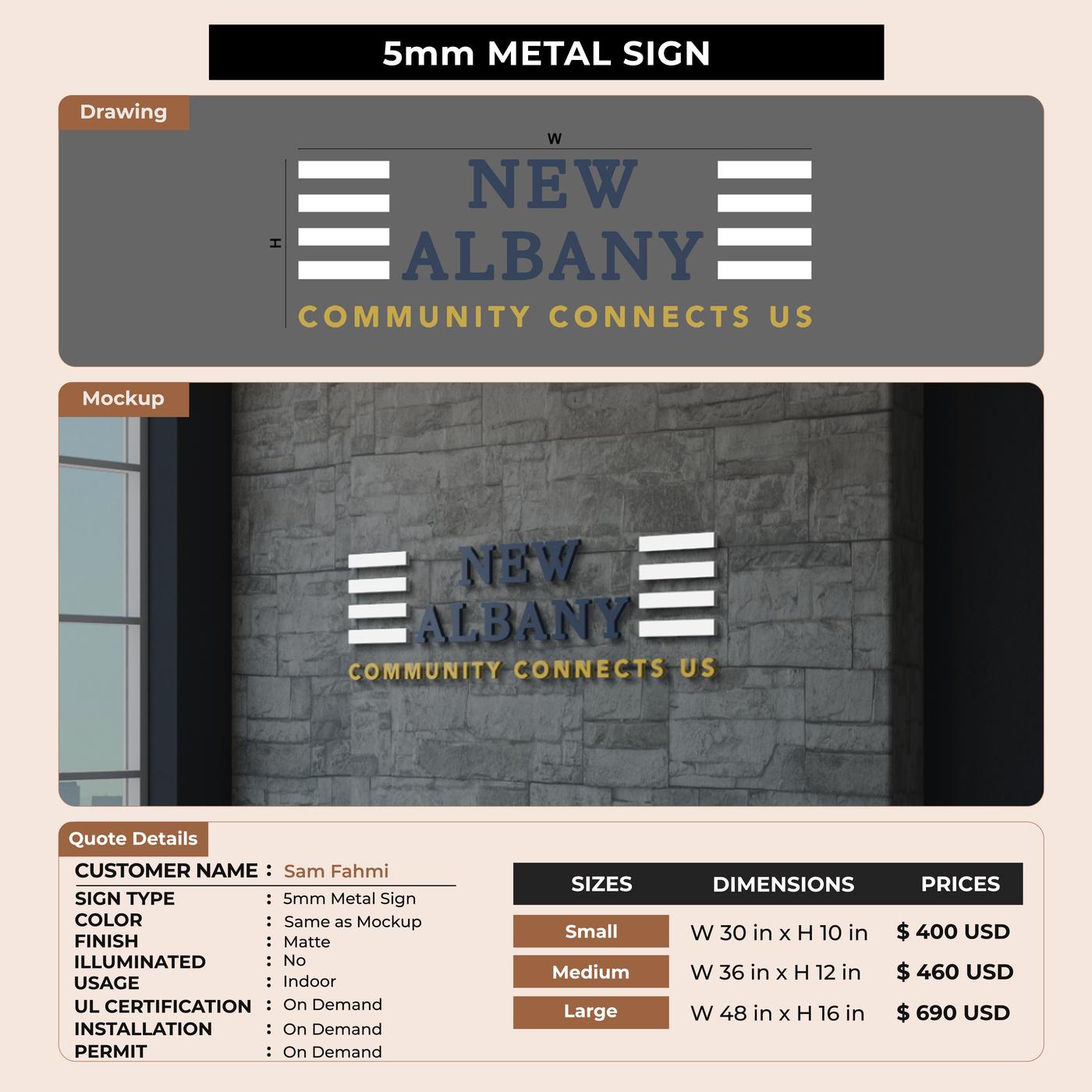 Business Signage for Sam Fahmi