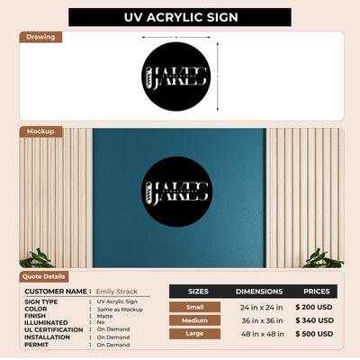 Custom Signs For Emily Strack