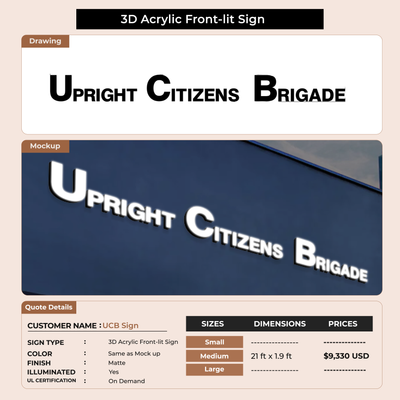 Custom Signs For UCB Sign