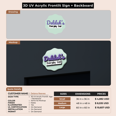 Custom Signs for Delana Reeves