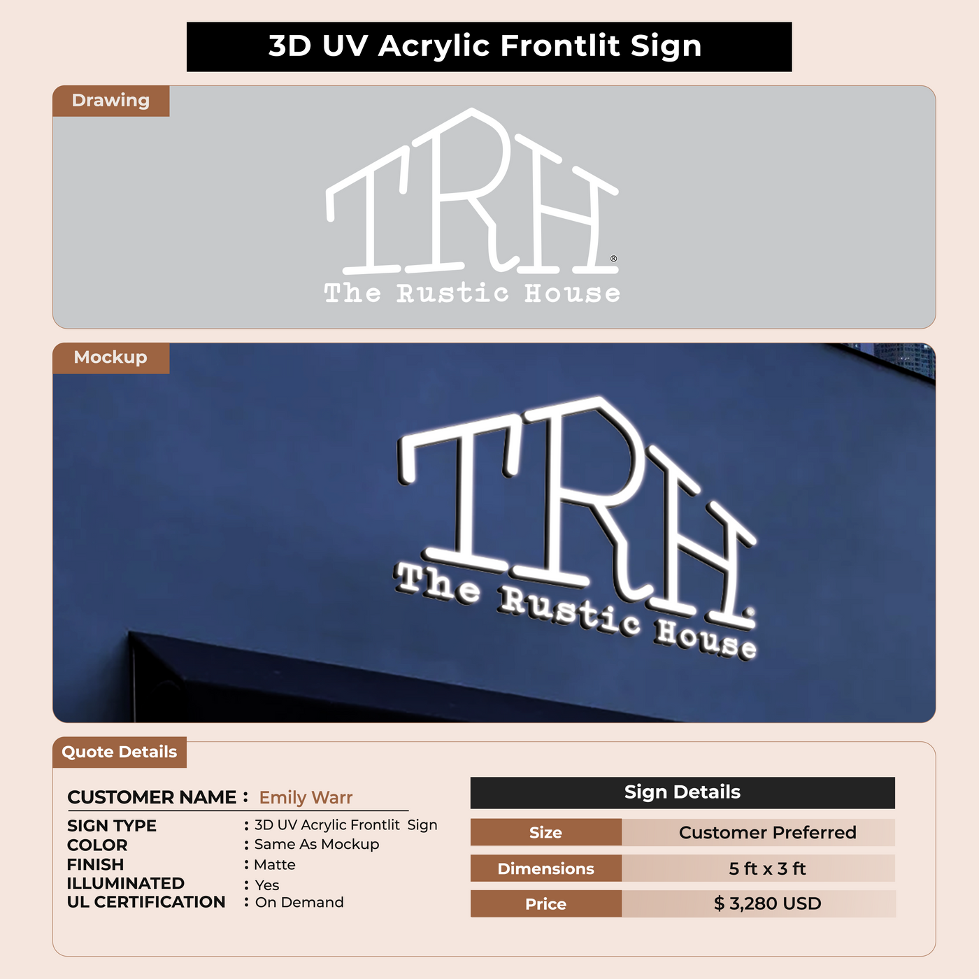Custom Signs For Emily Warr