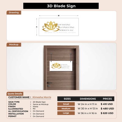 Custom Signs For Kimesha Morris