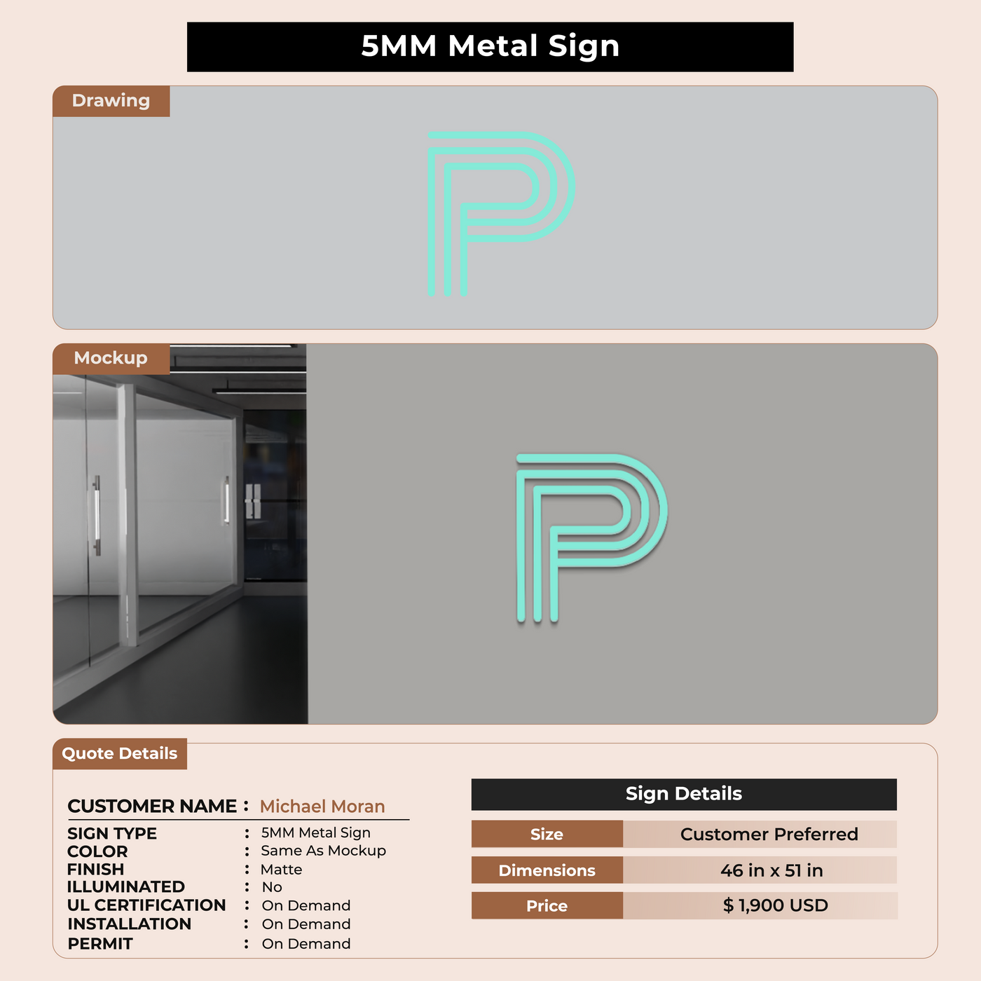 Custom Signs For Michael Moran