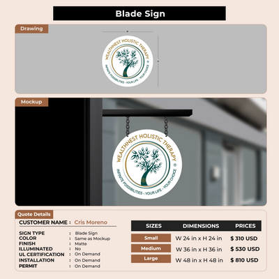 2D Blade Sign For Cris Moreno