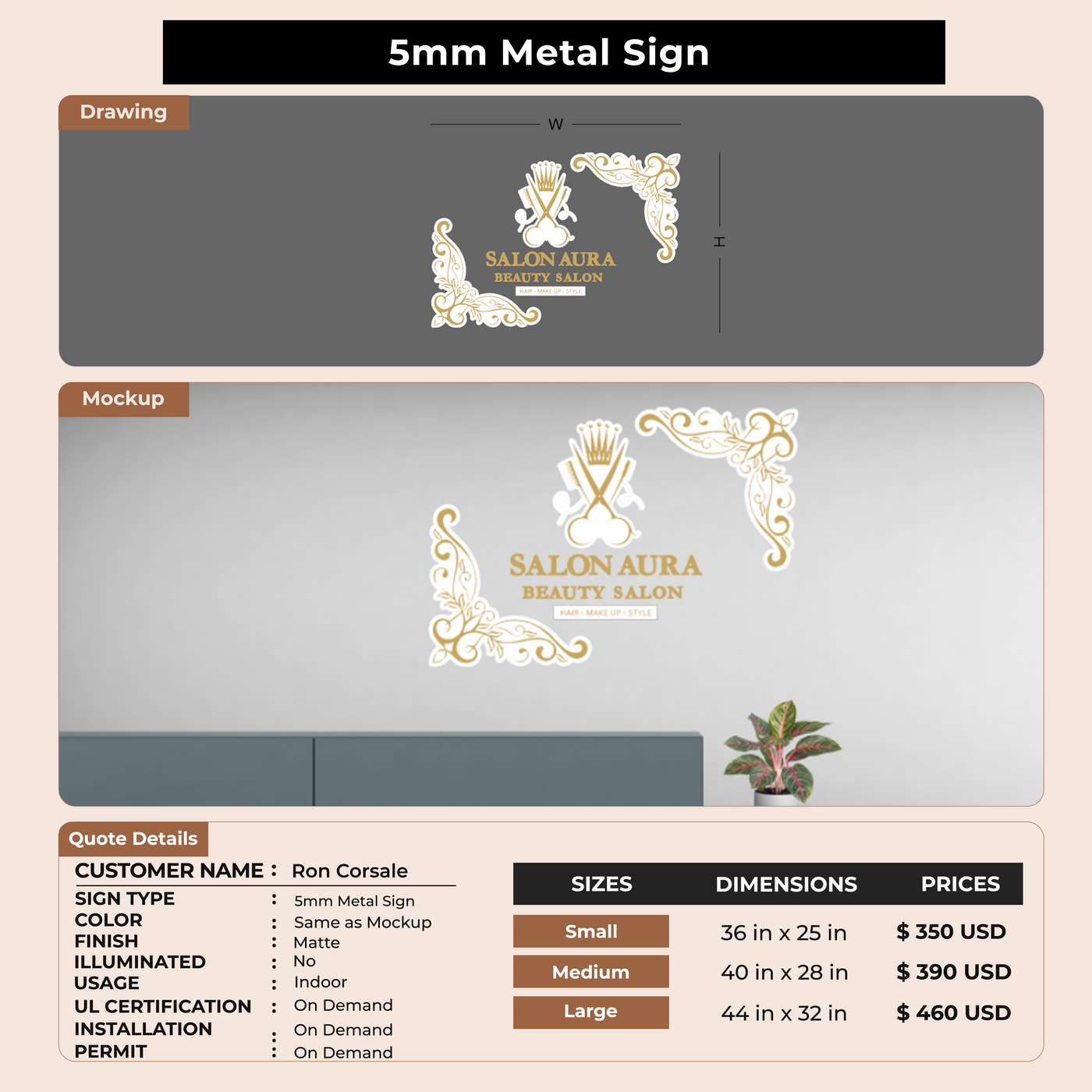 Custom Signs For Ron Corsale