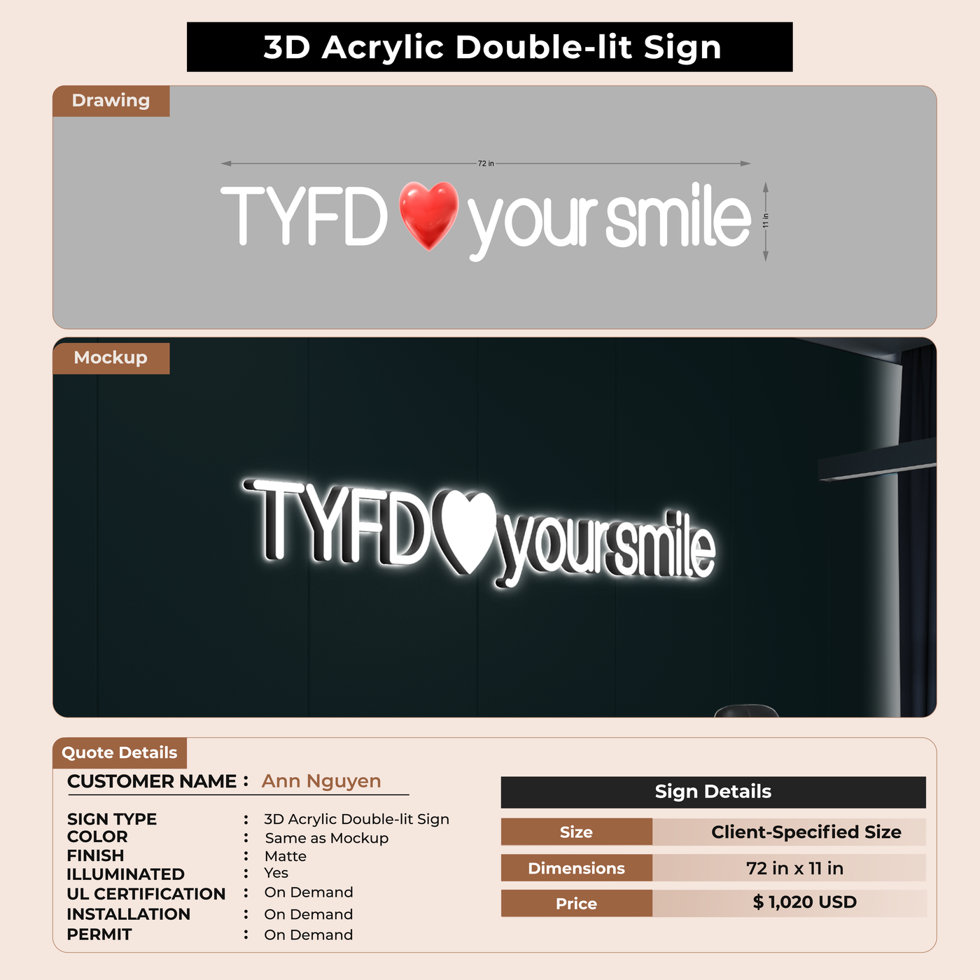 Custom Signs For Ann Nguyen