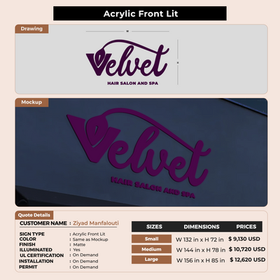 Custom Signs For Ziyad Manfalouti