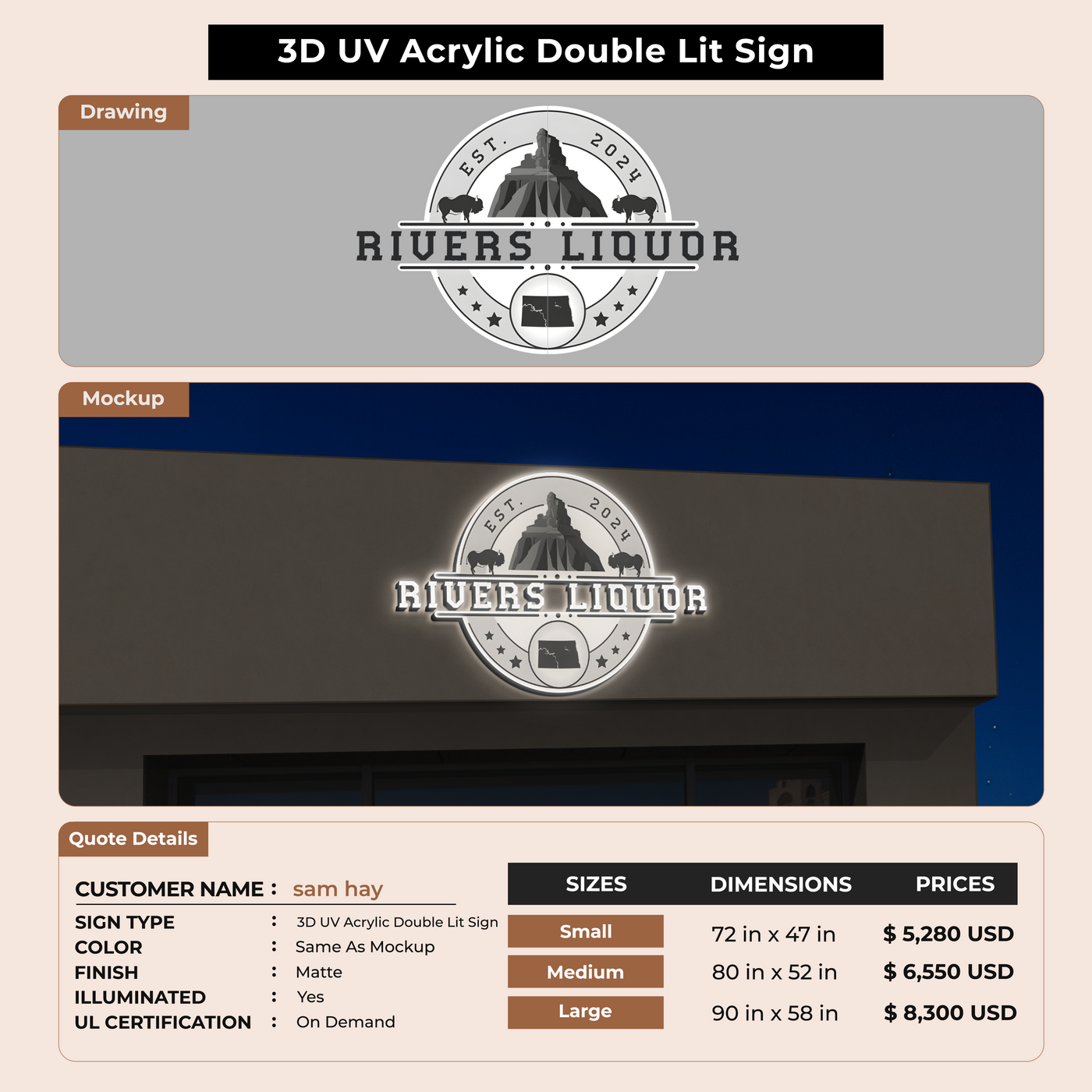 Custom Signs For sam hay